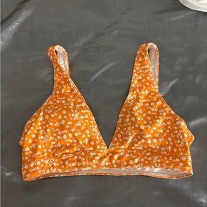 shein oranges bathing suit top